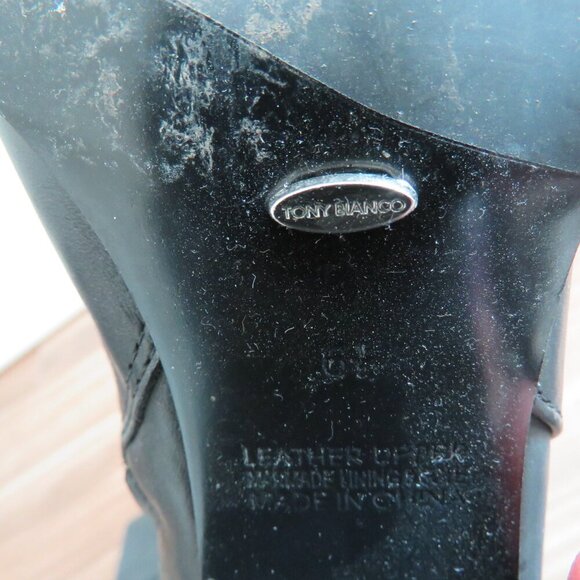 TONY BIANCO Bailey Leather Studded Booties Boots in Black Albany - Size US 6.5 - Picture 15 of 16